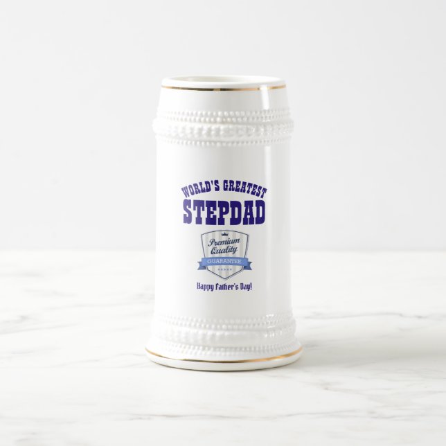 Der größte STEPDAD der Welt - Vatertag - Geschenk Bierglas (Mittel)