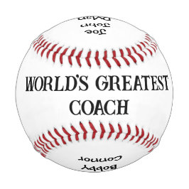 Der größte Trainer der Welt Personalisierter Baseb Baseball
