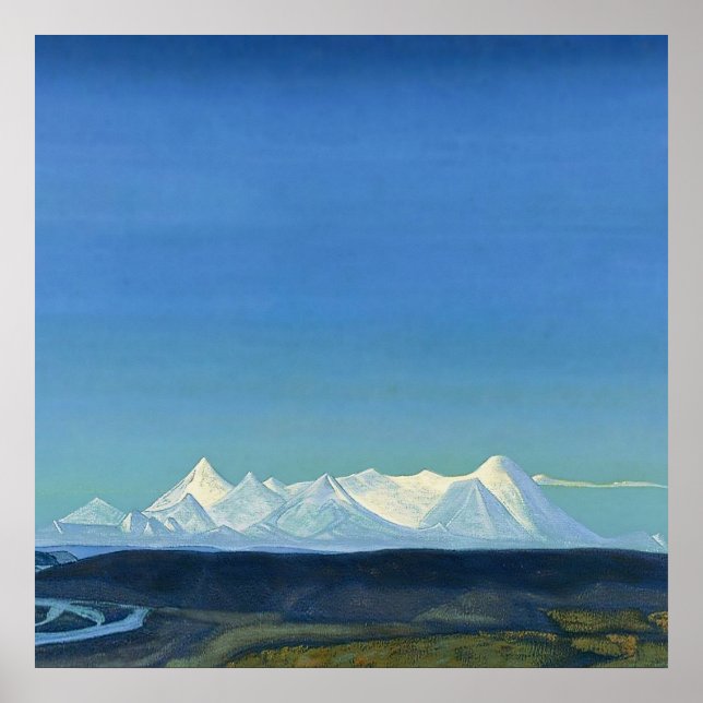 „Der Größte und der Heilige“ von Nicholas Roerich Poster (Vorne)