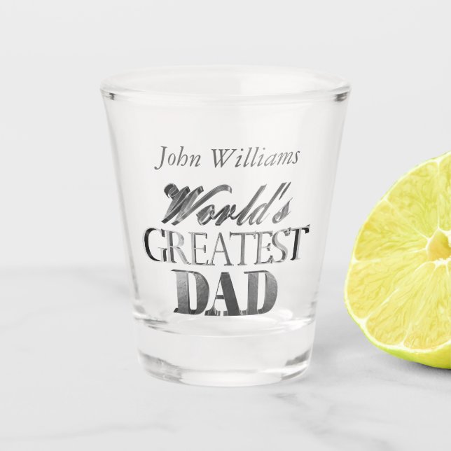 Der größte Vater der individuelle Name Welt Elegan Schnapsglas (Vorderseite)