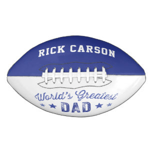 Der größte Vater der personalisierten Retro Blue W Football