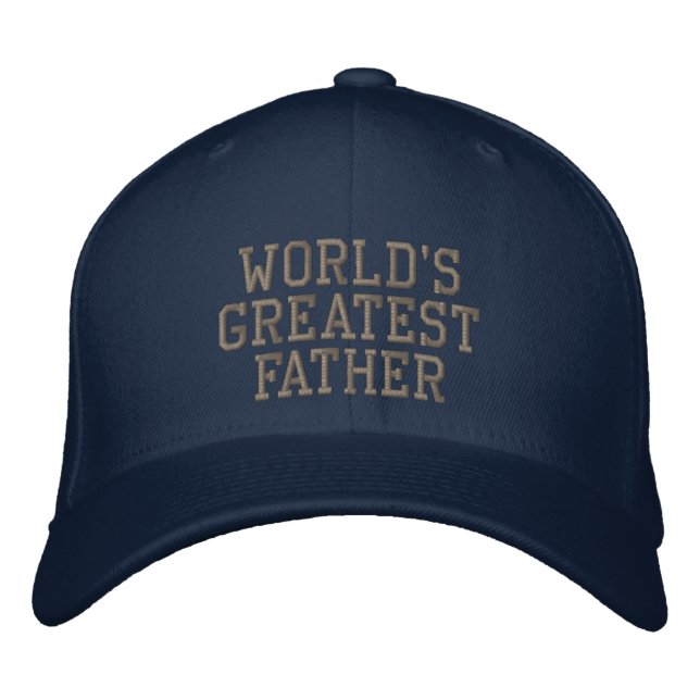 Der größte Vater der Welt Bestickte Baseballkappe (Vorderseite)