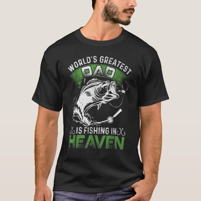 Der größte Vater der Welt fischt im Himmel für T-Shirt (Vorderseite)