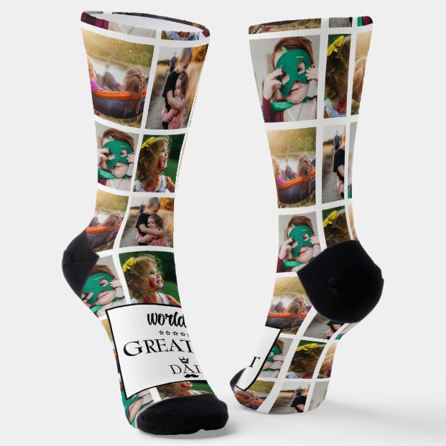 Der größte Vater der Welt für Fotosammlungen Socken (Gewinkelt)