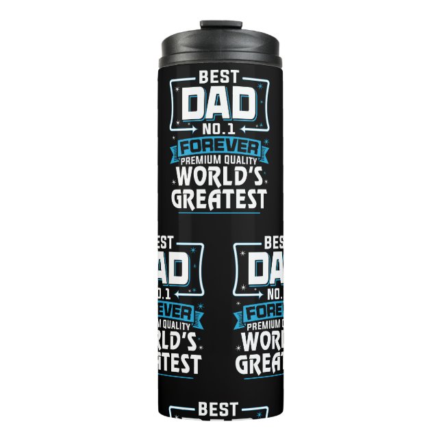 Der größte Vater der Welt für Männer11 Thermosbecher (Vorderseite)