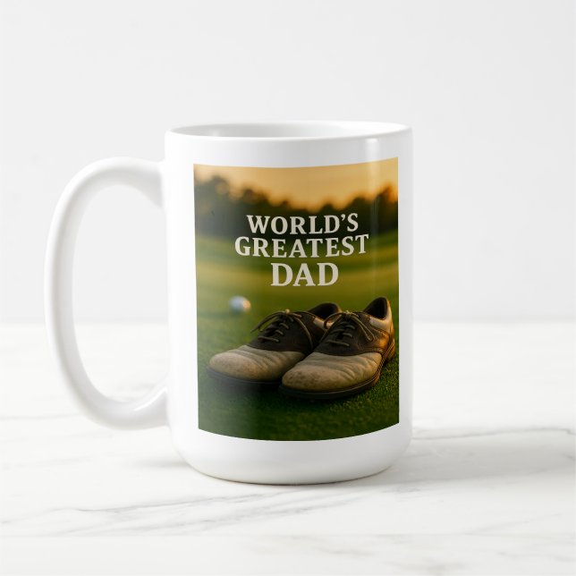 Der größte Vater der Welt - Golfschuhe bei Sonnenu Kaffeetasse (Links)