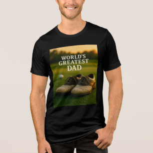 Der größte Vater der Welt - Golfschuhe bei Sonnenu Tri-Blend Shirt