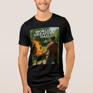 Der größte Vater der Welt - GRILLEN Inferno Editio Tri-Blend Shirt