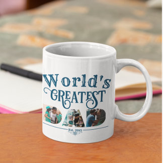 Der größte VATER der Welt mit 3 Fotoframes Kaffeetasse