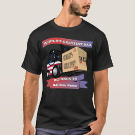 Der größte Vater der Welt Personalisiert USA Gabel T-Shirt