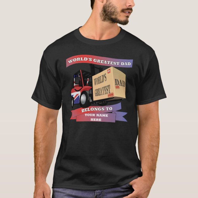 Der größte Vater der Welt Personalisierter britisc T-Shirt (Vorderseite)