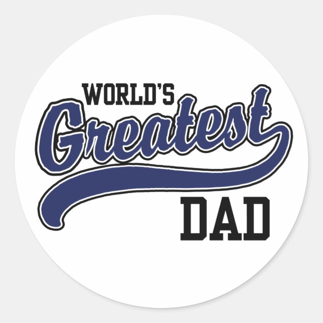 Der größte Vater der Welt Runder Aufkleber (Vorderseite)