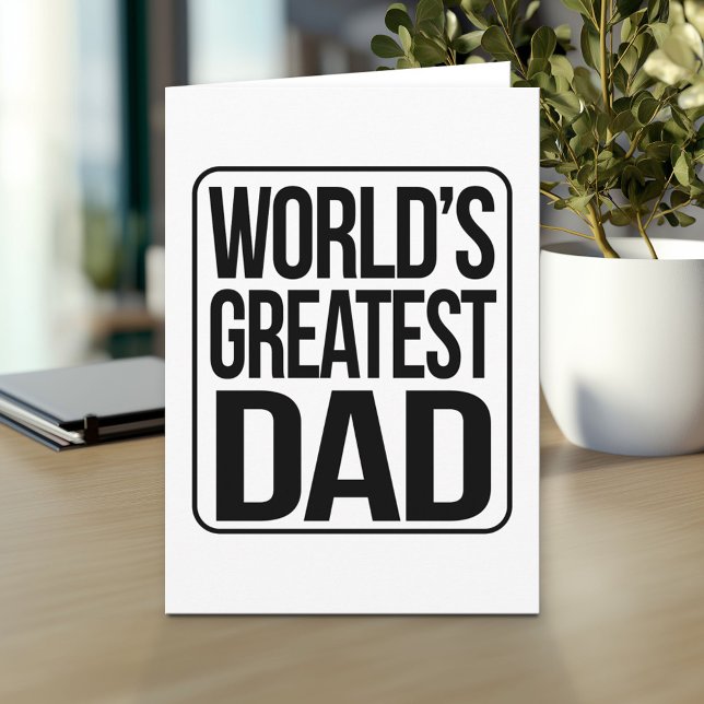 Der größte Vater der Welt - schlicht und einfach Karte (Custom Greeting Card with Photo)