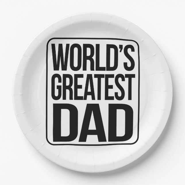 Der größte Vater der Welt - schlicht und einfach Pappteller (Vorderseite)