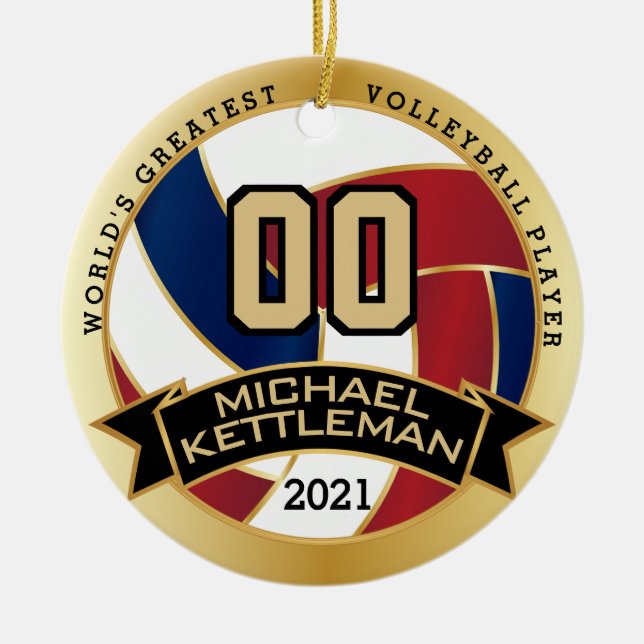 Der größte Volleyballspieler der Welt Keramik Ornament (Vorne)