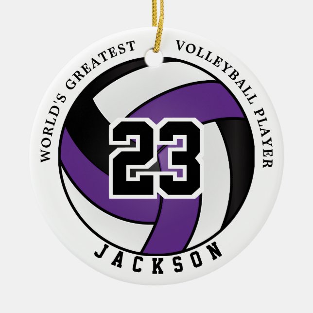 Der größte Volleyballspieler der Welt, Lila und sc Keramik Ornament (Vorne)