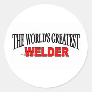 Der größte Welter der Welt Runder Aufkleber