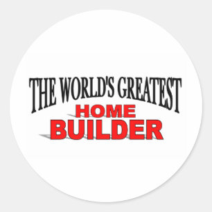 Der größte Zuhause-Builder der Welt Runder Aufkleber