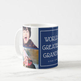 Der Großvater-Foto-Collage der blaue Welt bestste Kaffeetasse