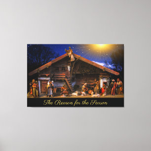 Der Grund für die Leinwand der Krippe der Jahresze