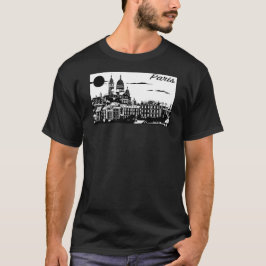 Der grundlegende dunkle T - Shirt Paris-Männer