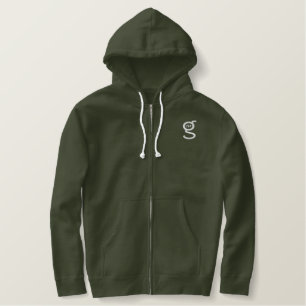 Der grundlegenden Männer Weiß-Logo die Bestickter Hoodie