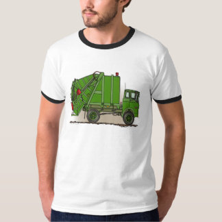Der grüne Abfall-LKW bemannt T - Shirt