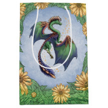 Der Grüne Drache der Sommernatur Fantasy Art