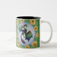 Der Grüne Drache der Sommernatur Fantasy Art