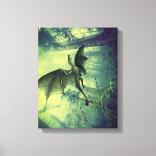 Der Grüne Drache, Naturfantasy Art Leinwanddruck