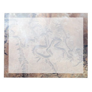 Der grüne Fluss mit seinen Nebenschluchten in Utah Notizblock