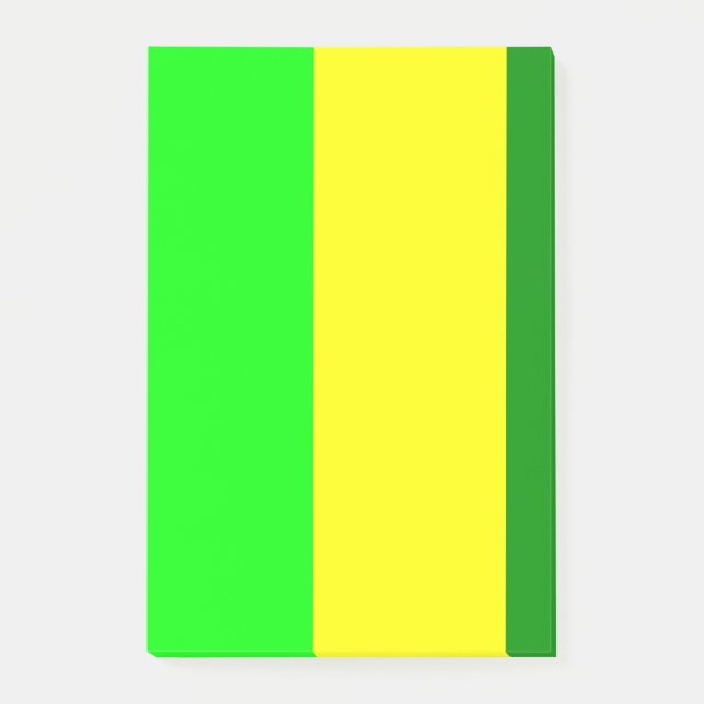 Der grüne gelbe Streifen nach der Veröffentlichung Post-it Klebezettel (Vorderseite)
