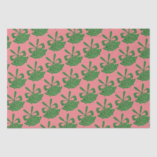 Der grüne Glitzer in Rosa Seidenpapier (Vorderseite)