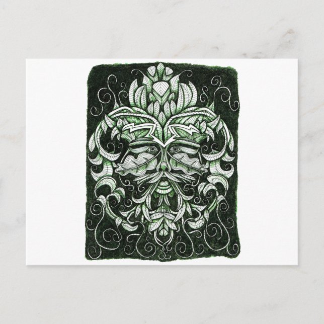 Der Grüne Mann Postkarte (Vorderseite)
