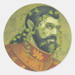 Der grüne Ritter Curio Runder Aufkleber