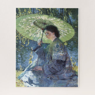 Der grüne Sonnenschirm von Guy Rose Kunstpuzzle