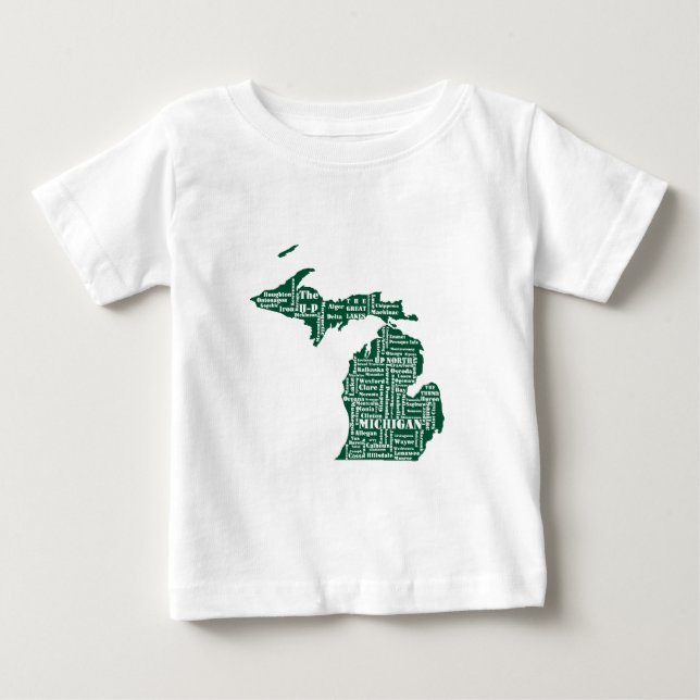 Der grüne Staat der Städte von Michigan Baby T-shirt (Vorderseite)