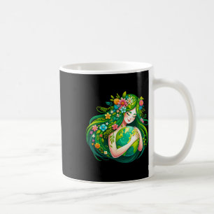 Der Grüne Tag der Göttin Erde Rettete unser Mädche Kaffeetasse