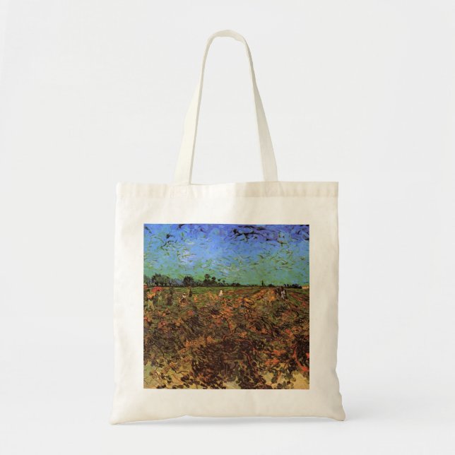 Der grüne Weinberg von Vincent van Gogh Tragetasche (Vorne)