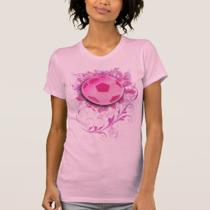 Der Grunge-Blumenfußball-Mode-Shirt der Frauen T-Shirt