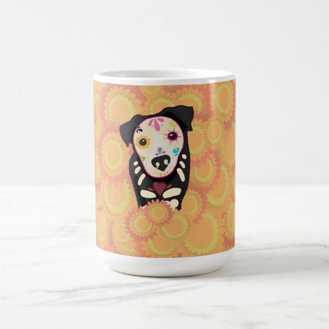 Der Guide – Día de los Muertos Hund Kunst Kaffeetasse (Mittel)