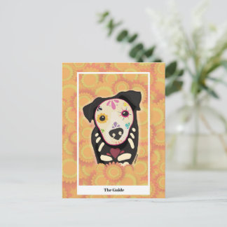 Der Guide – Día de los Muertos Hund Tarot Kunst Postkarte
