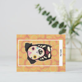 Der Guide – Día de los Muertos Hund Tarot Kunst Postkarte