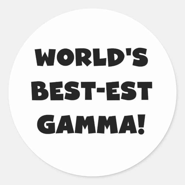 Der Gut-est-Gamma der Welt Schwarzweiss Runder Aufkleber (Vorderseite)