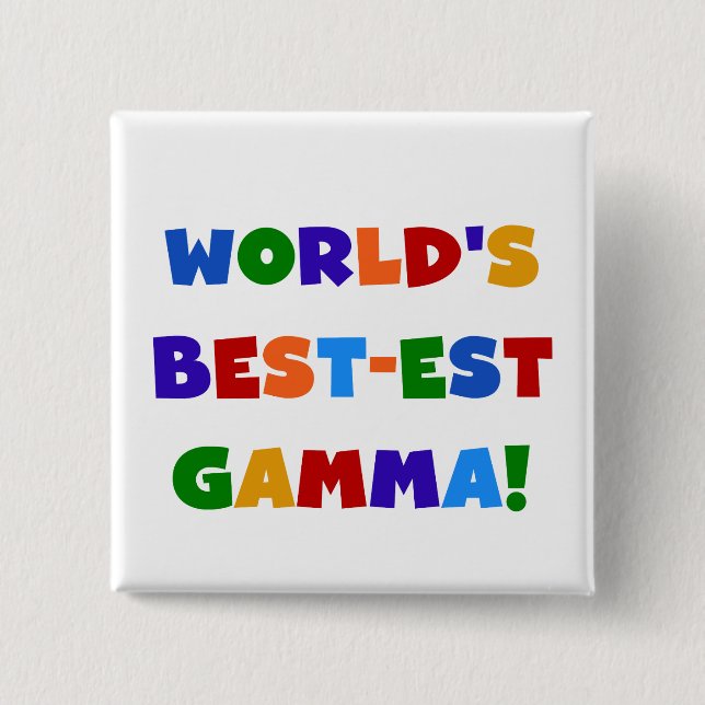 Der Gut-est-Gamma-helle Farbgeschenke der Welt Button (Vorderseite)