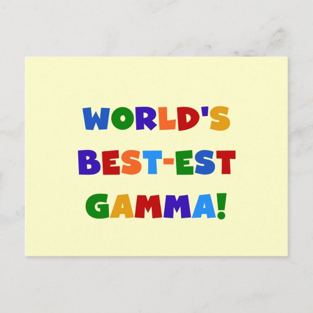 Der Gut-est-Gamma-helle Farbgeschenke der Welt Postkarte (Vorderseite)