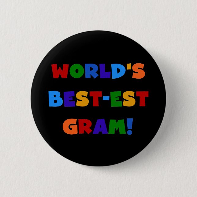 Der Gut-est-Gramm-helle Farbgeschenke der Welt Button (Vorderseite)
