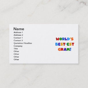 Der Gut-est-Gramm-helle Farbgeschenke der Welt Visitenkarte