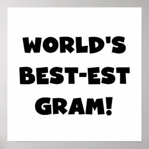 Der Gut-est-Gramm-Schwarz-Text-T-Shirts und Gesche Poster