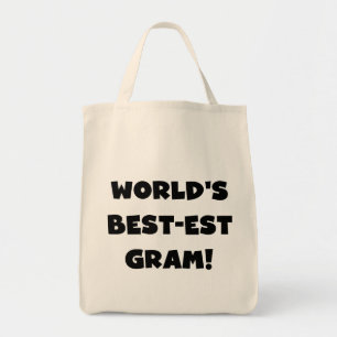 Der Gut-est-Gramm-Schwarz-Text-T-Shirts und Gesche Tragetasche